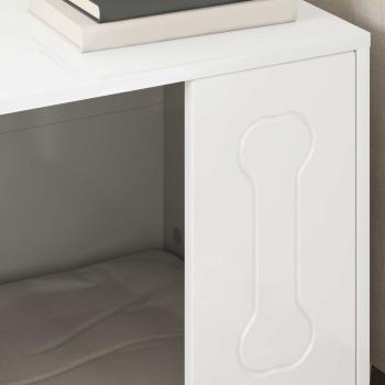 Hundehütte Glänzend Weiß 44 x 42 x 49 cm Holzwerkstoff