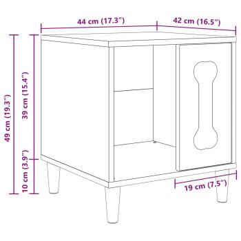 Hundehütte Altholz 44 x 42 x 49 cm Holzwerkstoff
