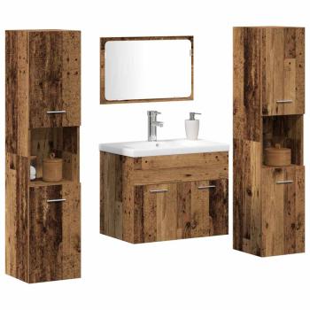 Aufbewahrungsset Wandmontiert 4 pcs Holzwerkstoff