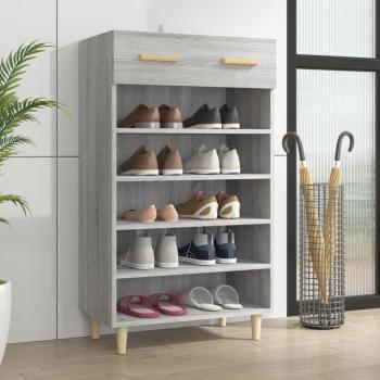ARDEBO.de - Schuhschrank Grau Sonoma 60x35x105 cm Holzwerkstoff