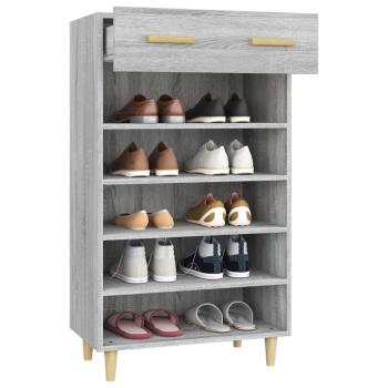 Schuhschrank Grau Sonoma 60x35x105 cm Holzwerkstoff