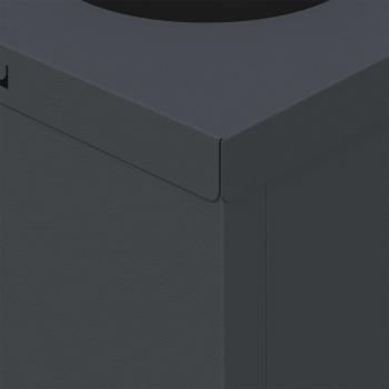 Solar LED Weg Licht 2 pcs Anthrazit Kalt gewalzter Stahl