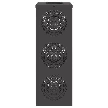 Solar LED Weg Licht 2 pcs Schwarz Kalt gewalzter Stahl