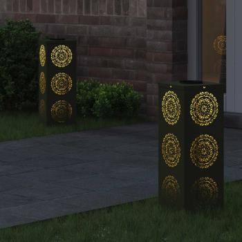 Solar LED Weg Licht 2 pcs Olive Grün Kalt gewalzter Stahl