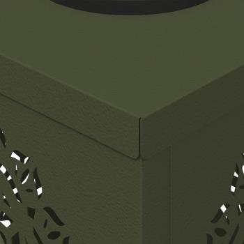 Solar LED Weg Licht 2 pcs Olive Grün Kalt gewalzter Stahl