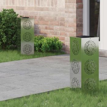 ARDEBO.de - Solar LED Weg Licht 2 pcs Galvanisiert Galvanisiert