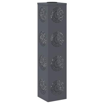 Solar LED Weg Licht 2 pcs Anthrazit Kalt gewalzter Stahl