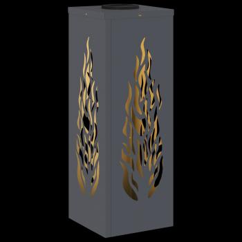 Solar LED Weg Licht 2 pcs Anthrazit Kalt gewalzter Stahl