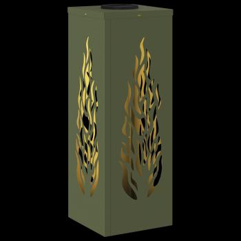 Solar LED Weg Licht 2 pcs Olive Grün Kalt gewalzter Stahl