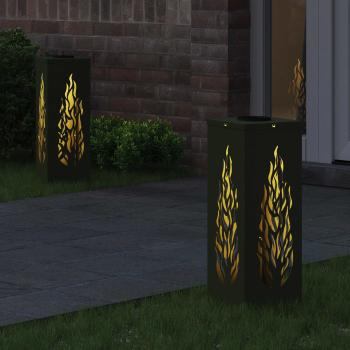 Solar LED Weg Licht 2 pcs Olive Grün Kalt gewalzter Stahl