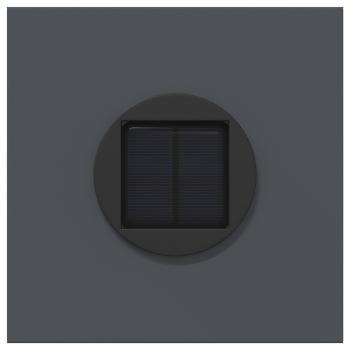 Solar LED Weg Licht 2 pcs Anthrazit Kalt gewalzter Stahl