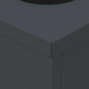 Solar LED Weg Licht 2 pcs Anthrazit Kalt gewalzter Stahl