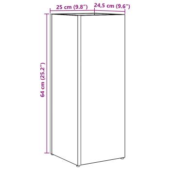 Sonnenschirmhalter Beton Grau 25 x 24,5 x 64 cm Holzwerkstoff