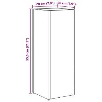 Sonnenschirmhalter Beton Grau 20 x 20 x 55,5 cm Holzwerkstoff