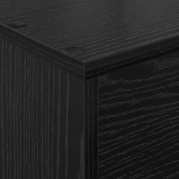 ARDEBO.de - Magazinregal mit Regal Schwarz Eichen-Optik 70 x 41 x 126 cm