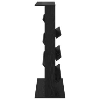 Magazinregal mit Regal Schwarz Eichen-Optik 70 x 41 x 126 cm