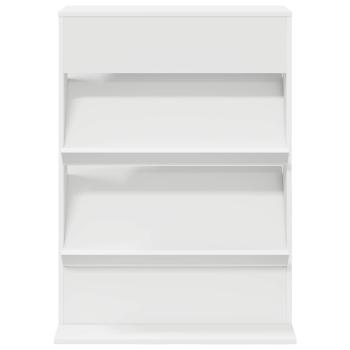 Magazinregal mit Regal Weiß 70 x 41 x 96 cm Holzwerkstoff