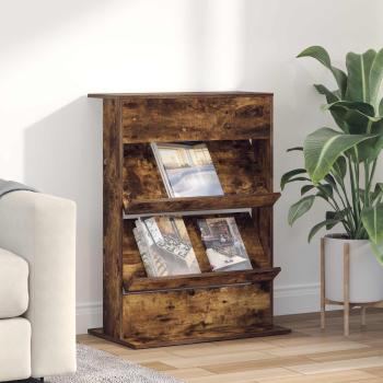 ARDEBO.de - Magazinregal Geräucherte Eiche 70 x 41 x 96 cm Holzwerkstoff