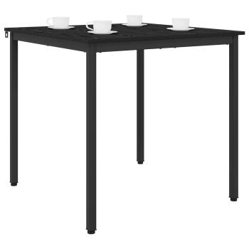 Esstische 80 x 80 x 75 cm Holzwerkstoff Schwarz Eichen-Optik