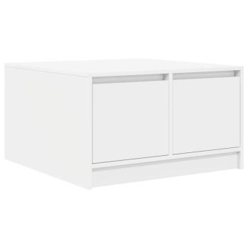 Couchtisch mit Schubladen Weiß 70,5x70x40 cm