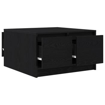 Couchtisch mit Schubladen Schwarz Eichen-Optik 70,5x70x40 cm