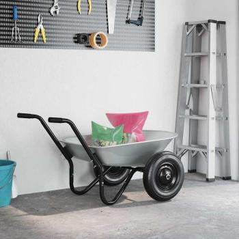 ARDEBO.de - Ersatzschaufel für Schubkarre Silber 90 x 63 x 28 cm Stahl