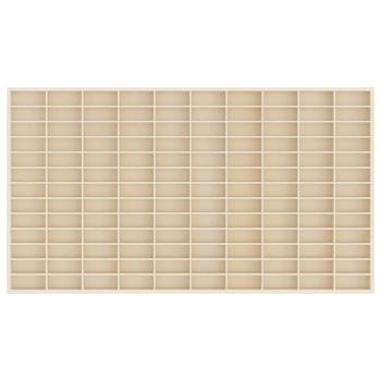 Wanddisplay-Case mit Regal Beige 98 x 4,5 x 55 cm Holzwerkstoff