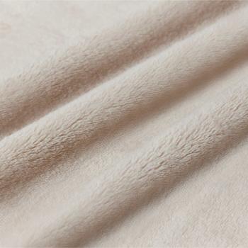 Überwurfdecke Beige 240 x 270 cm Fleece