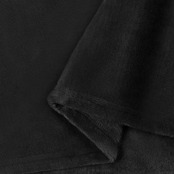 Überwurfdecke Schwarz 220 x 240 cm Fleece