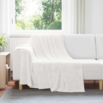 ARDEBO.de - Wohndecke Weiß 150 x 200 cm 0.78 kg Fleece