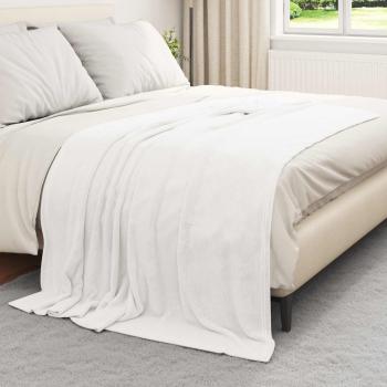 Wohndecke Weiß 150 x 200 cm 0.78 kg Fleece