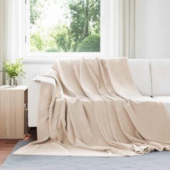 ARDEBO.de - Wohndecken 6 Stück Beige 220 x 240 cm Fleece