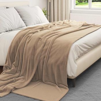 Wohndecken 6 Stk. Kamel 240 x 270 cm 10.11 Fleece