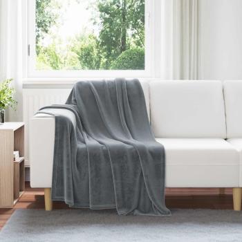 ARDEBO.de - Wohndecken 6 Stk. Dunkelgrau 130 x 150 cm 3.04 Fleece