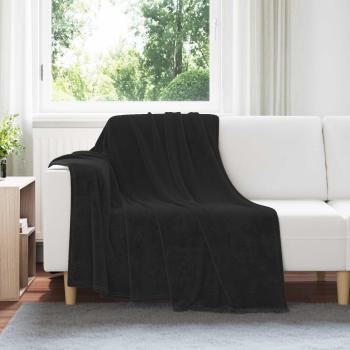 ARDEBO.de - Wohndecken 6 Stück Schwarz 150 x 200 cm Fleece