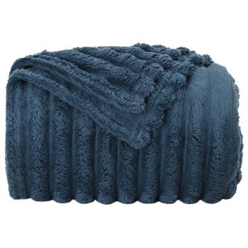 ARDEBO.de - Überwurfdecke Marineblau 270 x 240 cm Fleece