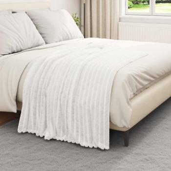 Wohndecke Weiß 95 x 220 cm 0.45 kg Fleece