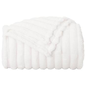 Wohndecke Weiß 95 x 220 cm 0.45 kg Fleece