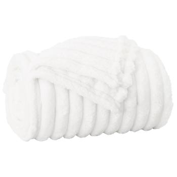 Überwurfdecke Weiß 270 x 240 cm Fleece