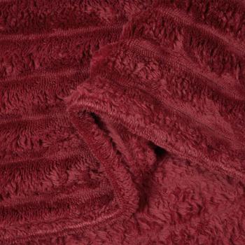 Überwurfdecke Bordeauxrot 240 x 220 cm Fleece