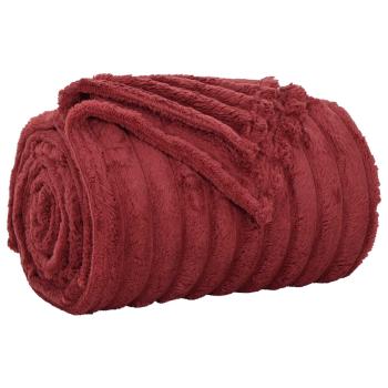 Überwurfdecke Bordeauxrot 240 x 220 cm Fleece
