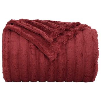 Überwurfdecke Bordeauxrot 270 x 240 cm Fleece