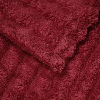 Überwurfdecke Bordeauxrot 270 x 240 cm Fleece