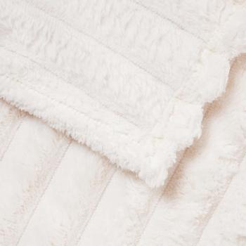 Wohndecke Creme 95 x 220 cm 0.45 kg Fleece