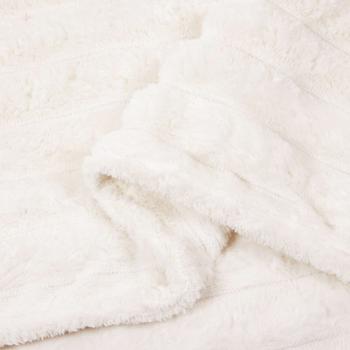Überwurfdecke Creme 240 x 220 cm Fleece