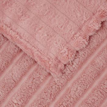 Überwurfdecke Rosa 150 x 130 cm Fleece
