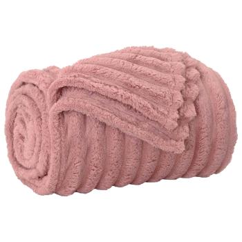 Überwurfdecke Rosa 270 x 240 cm Fleece