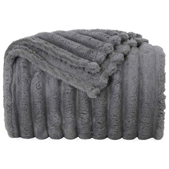 Wohndecken 6 stk. Dunkelgrau 240 x 220 cm 8.76 kg Fleece
