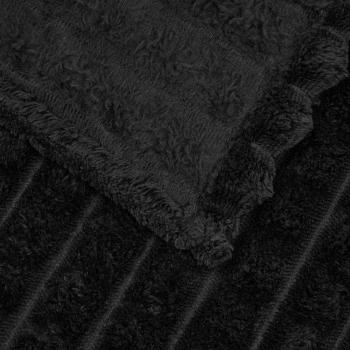 Überwurfdecke Schwarz 270 x 240 cm Fleece