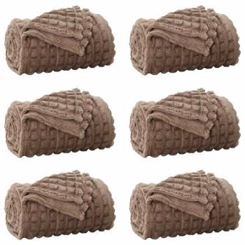 Wohndecken 6 Stück Kamel 270 x 240 cm Fleece